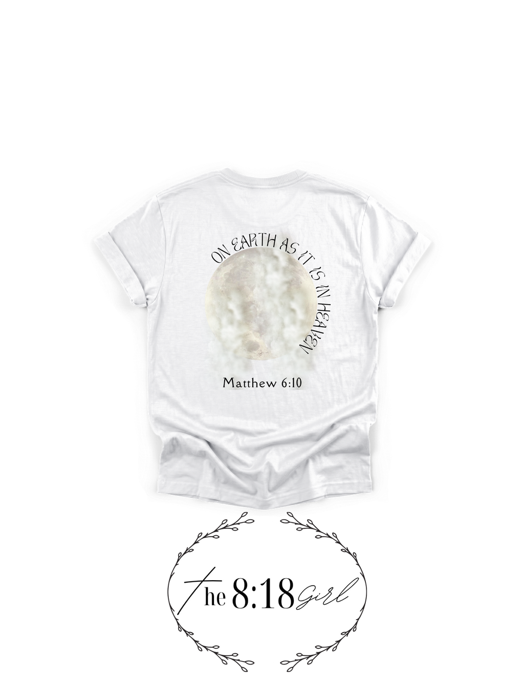 Matthew 6:10 Short Sleeve T-Shirt Moon